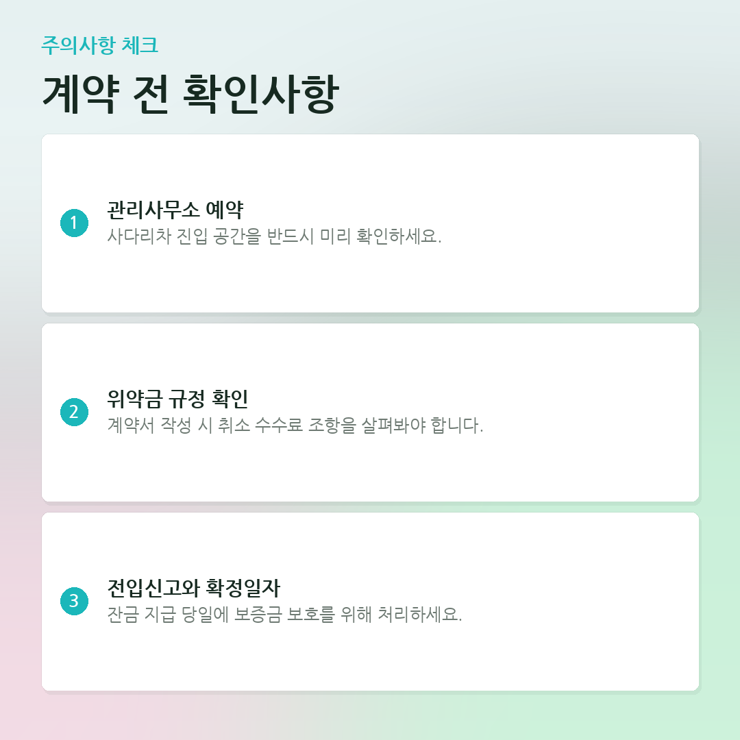 계약 전 확인사항 요약 카드