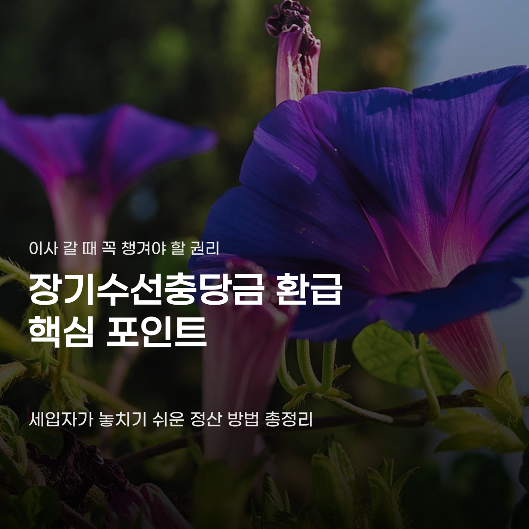 장기수선충당금 환급 절차와 아파트 관리비 정산 기준 정리