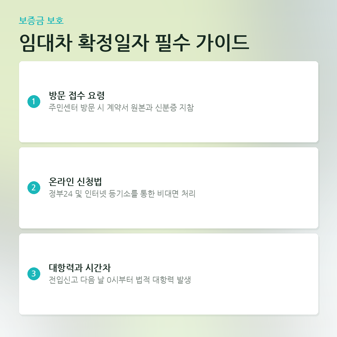 임대차 확정일자 필수 가이드 요약 카드