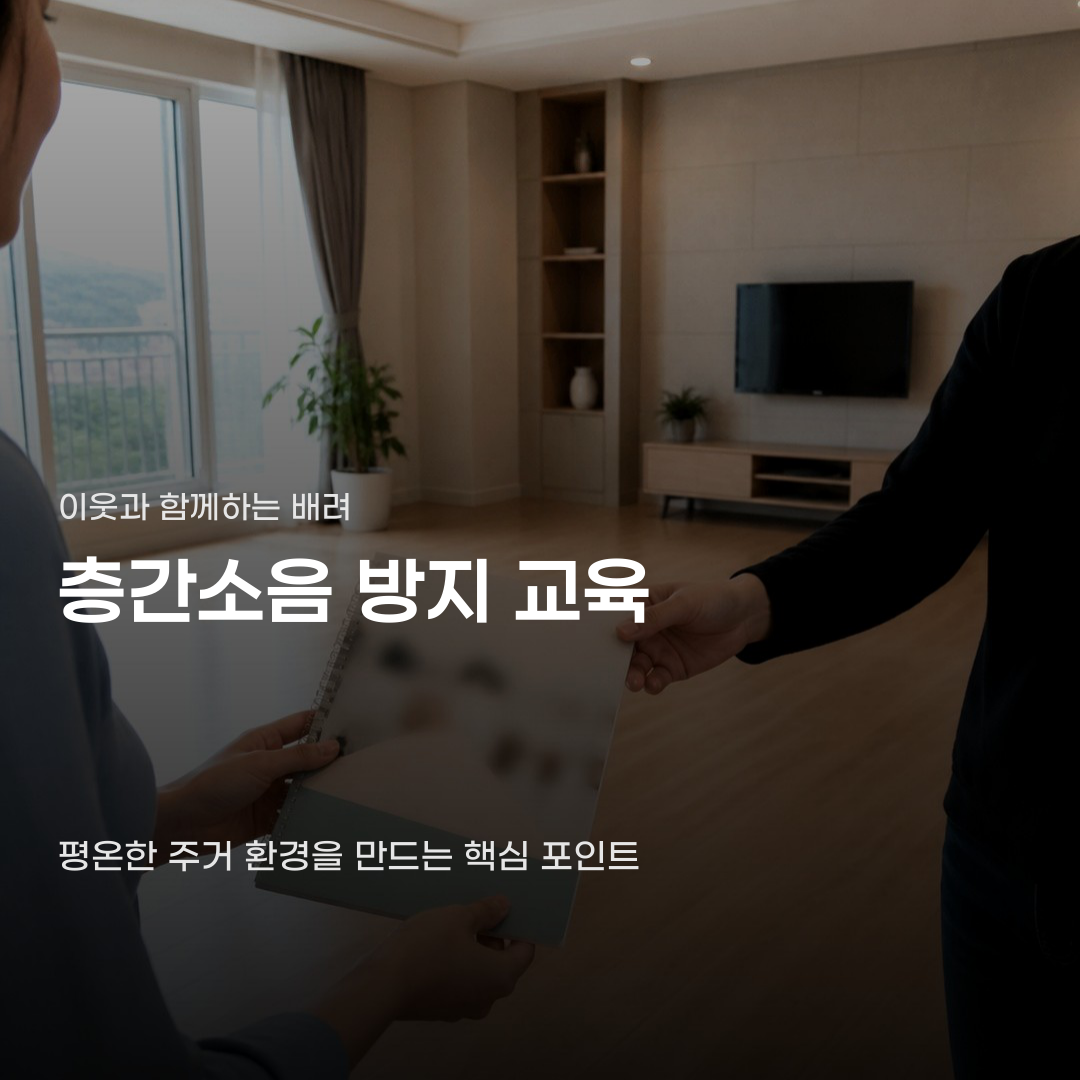 층간소음 방지 교육 대상별 프로그램과 관리위원회 이수 기준