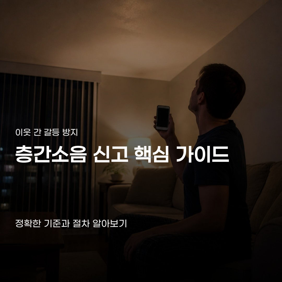 층간소음 신고 방법 진행 전 꼭 알아야 할 제외 대상