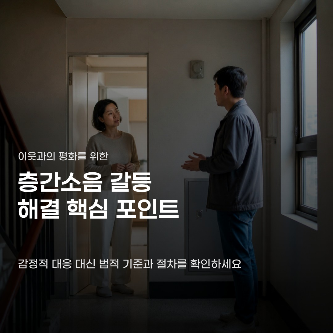 층간소음 갈등 해결 방법 시도할 때 놓치기 쉬운 요소