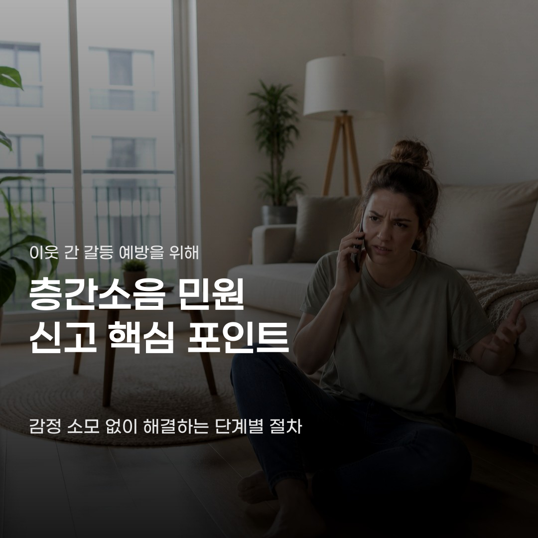 층간소음 민원 신고 방법 관리사무소 접수부터 조정 신청까지