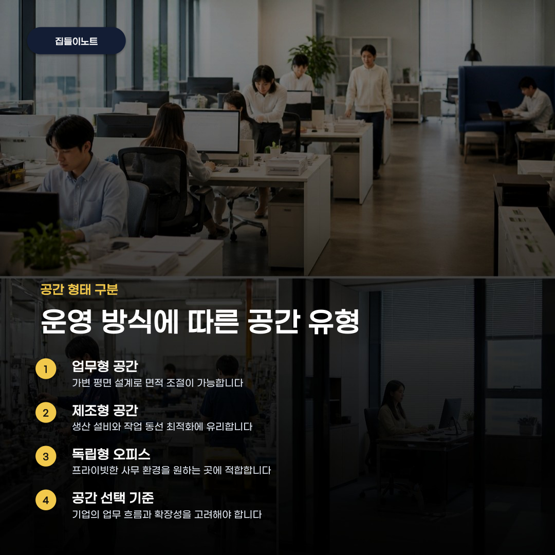 반도아이비플래닛 입주 및 관리 용도별 특징과 구분 기준