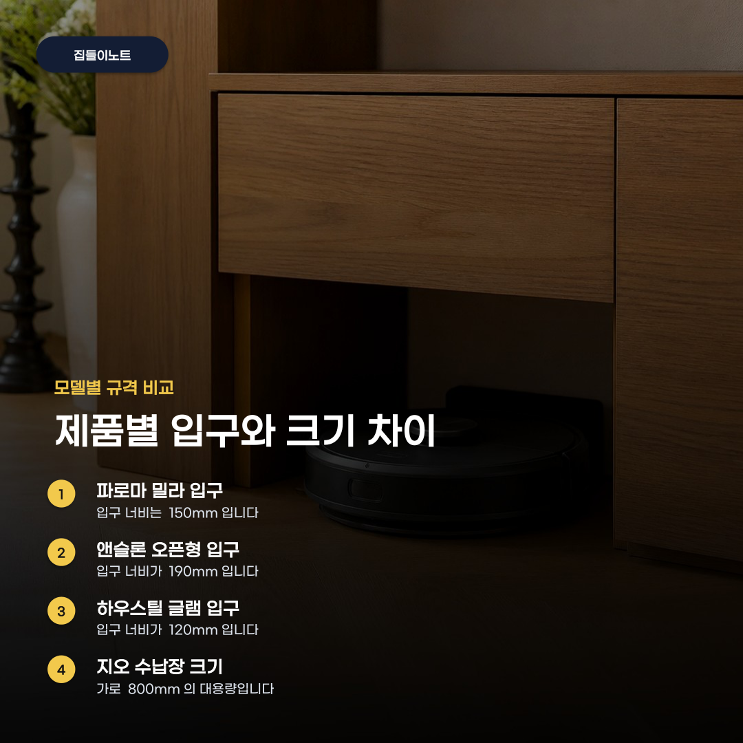 로봇청소기 수납장 특화 설계 선택 시 놓치면 낭패인 것