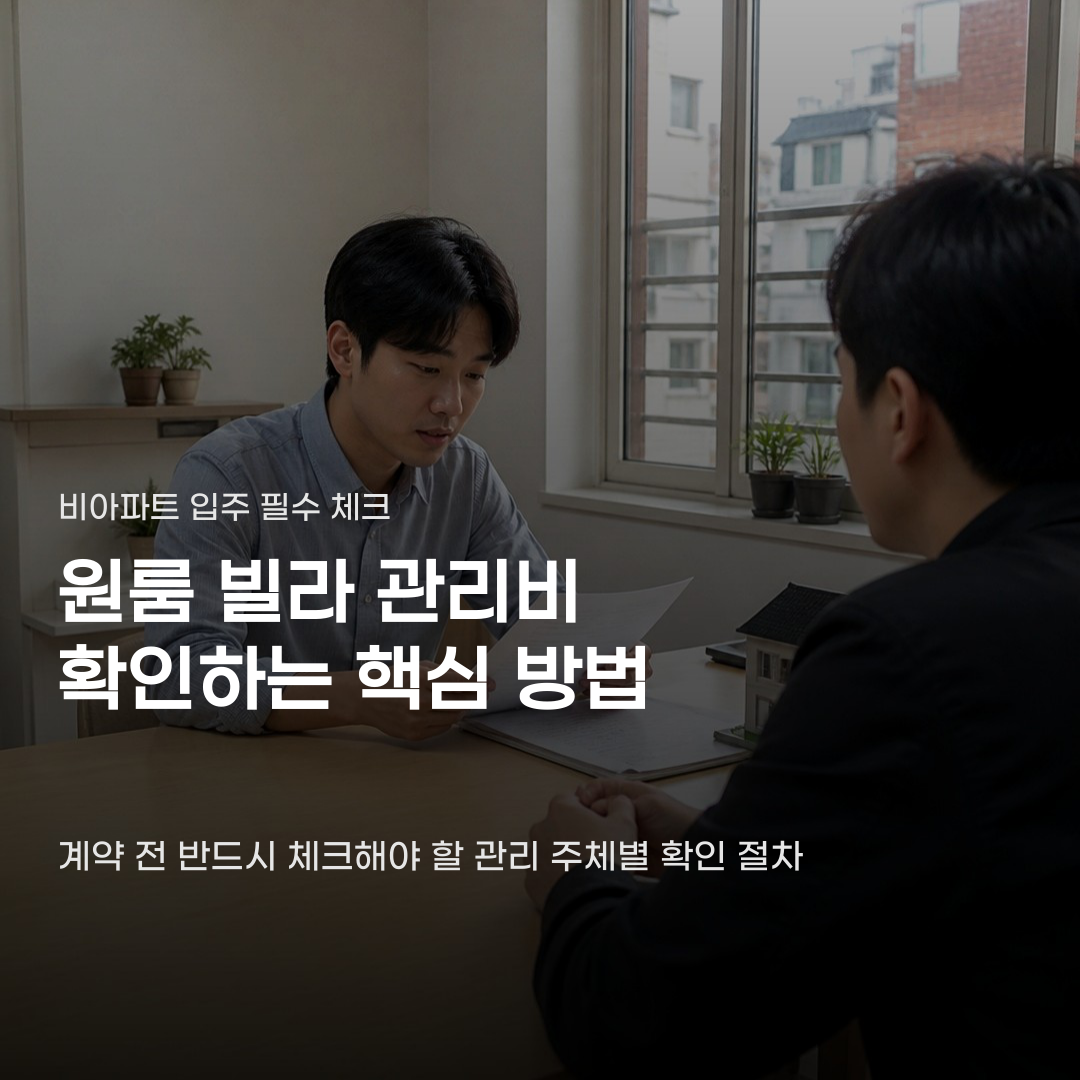 원룸 빌라 관리비 확인 방법 관리실 문의부터 시스템 조회까지의 절차