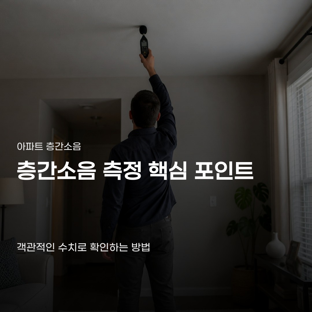 아파트 층간소음 측정 방식 재실자가 없어야 하는 까닭