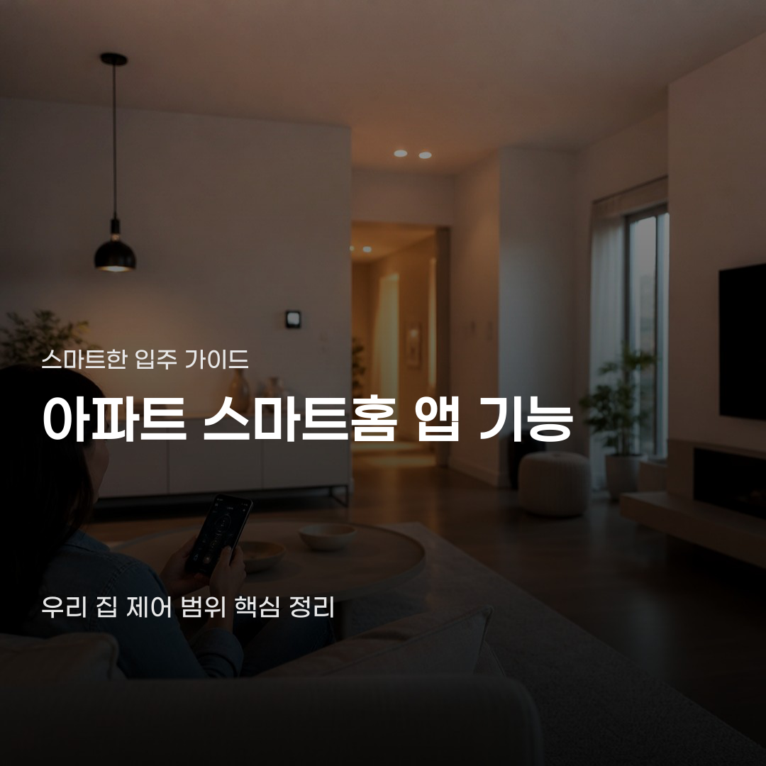 아파트 스마트홈 앱 기능 연동 범위와 제어 방식 기준