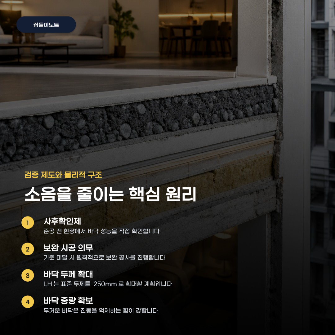 아파트 층간소음 저감 기술 정말 바닥 두께만 중요할까