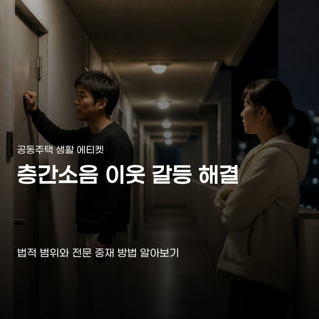 층간소음 이웃 갈등 해결 상담 시 놓치기 쉬운 점