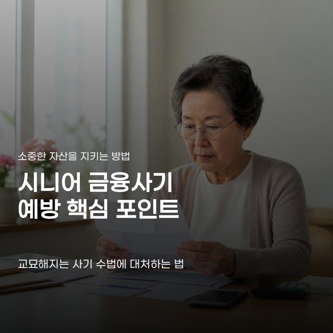 시니어 금융사기 예방 교육, 꼭 알아야 할 대응 방법 4가지